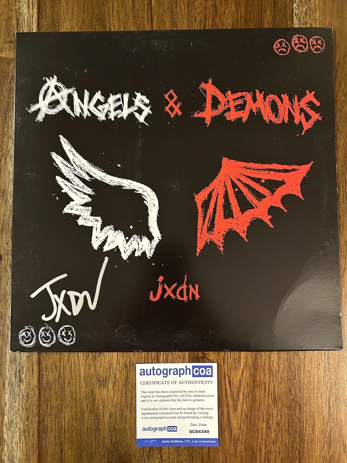 ‘JXDN’ Rapper Signed Vinyl Album ‘Angels And Demons’ Jaden Hossler ACOA
