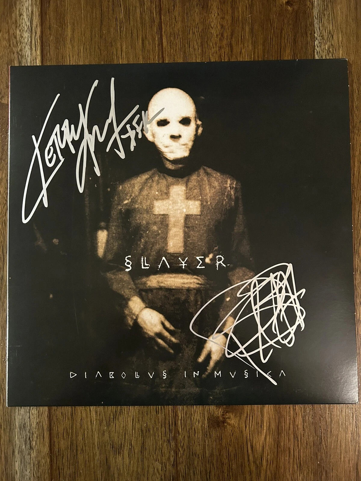 Kerry King & Paul Bostaph ‘Slayer’ Signed Vinyl Album ‘Diabolus In Musica’ PROOF