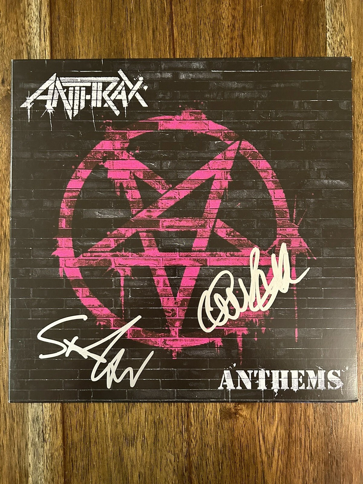 Scott Ian & Charlie Benante ‘Anthrax’ Signed Vinyl Album ‘Anthems’
