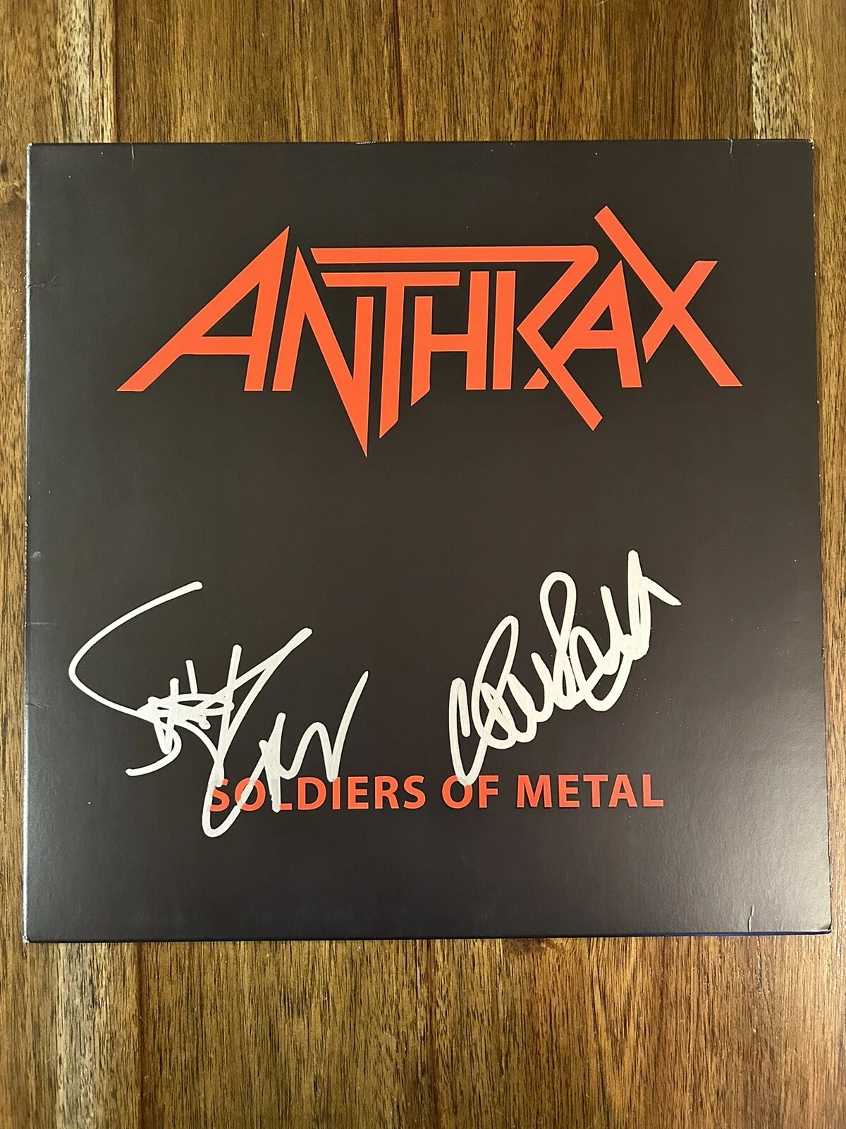Scott Ian & Charlie Benante ‘Anthrax’ Signed Vinyl Album ‘Soldiers Of Metal