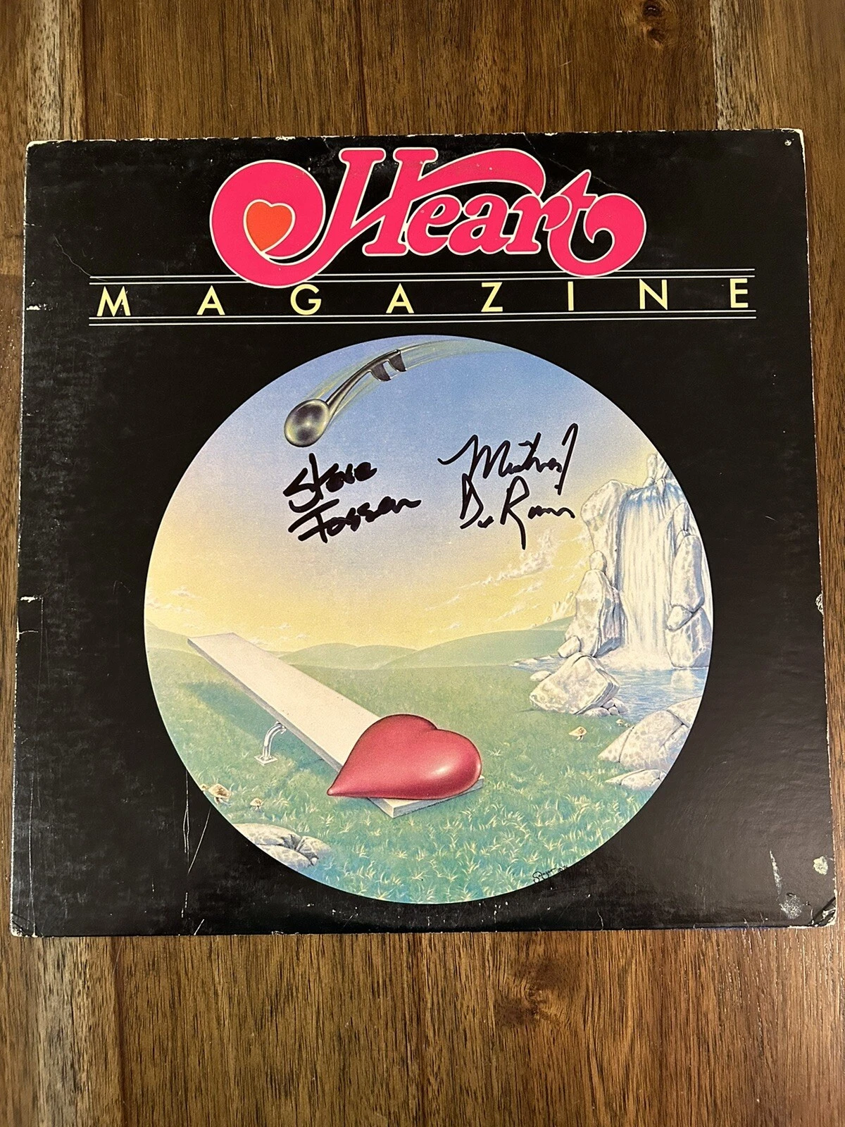 Michael DeRosier & Steve Fossen ‘Heart’ Signed Vinyl Album ‘Magazine’