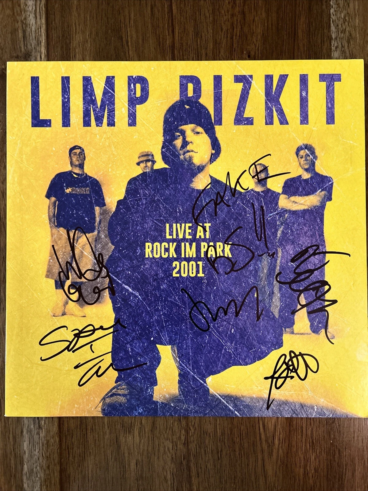 ‘Limp Bizkit’ Band Signed ‘Live At Rock Im’ Vinyl Album ‘Fred Durst’ +4 PROOF