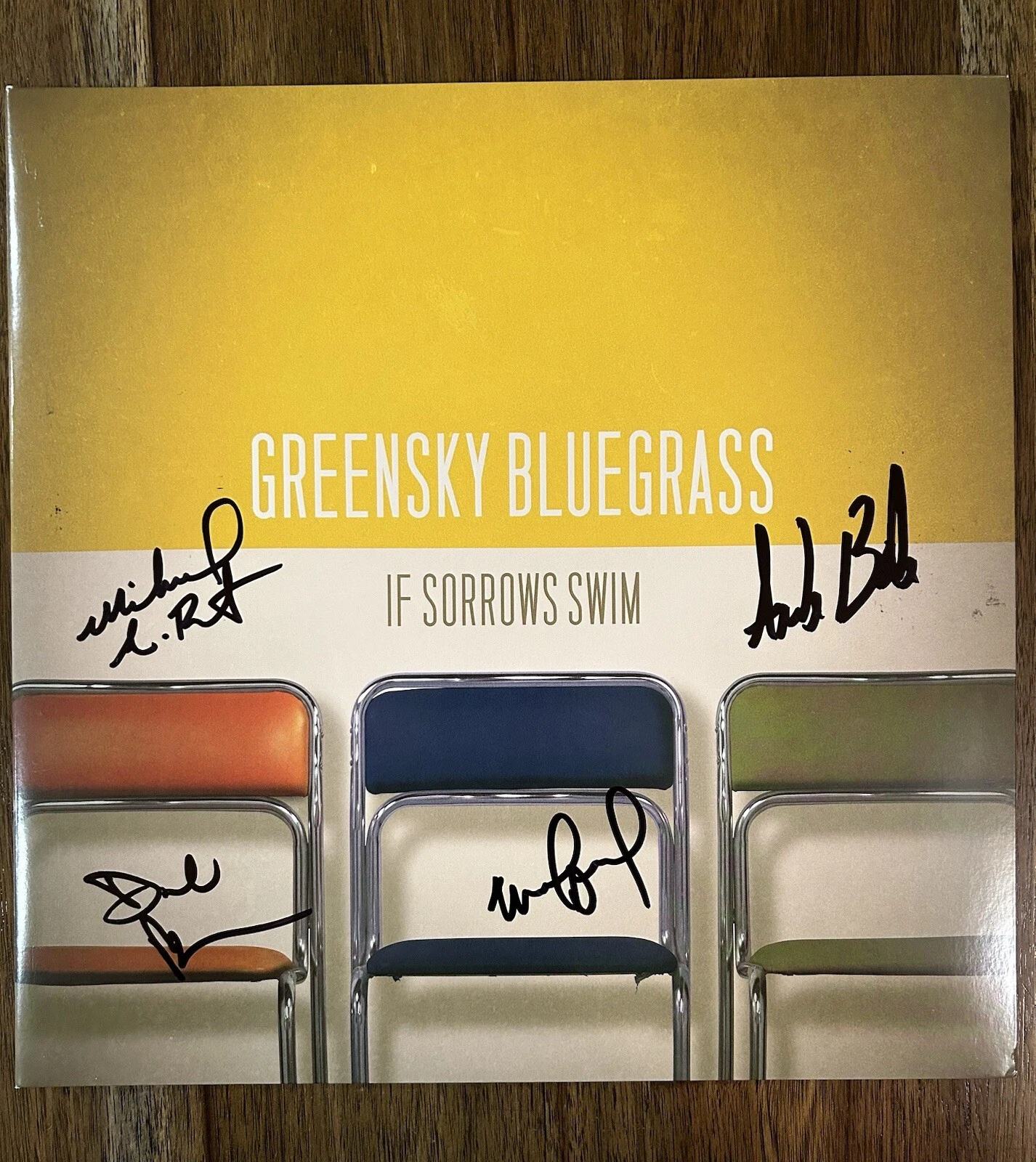 ‘Greensky Bluegrass’ Band Signed Vinyl Album ‘If Sorrows Swim’ Dave Bruzza +3