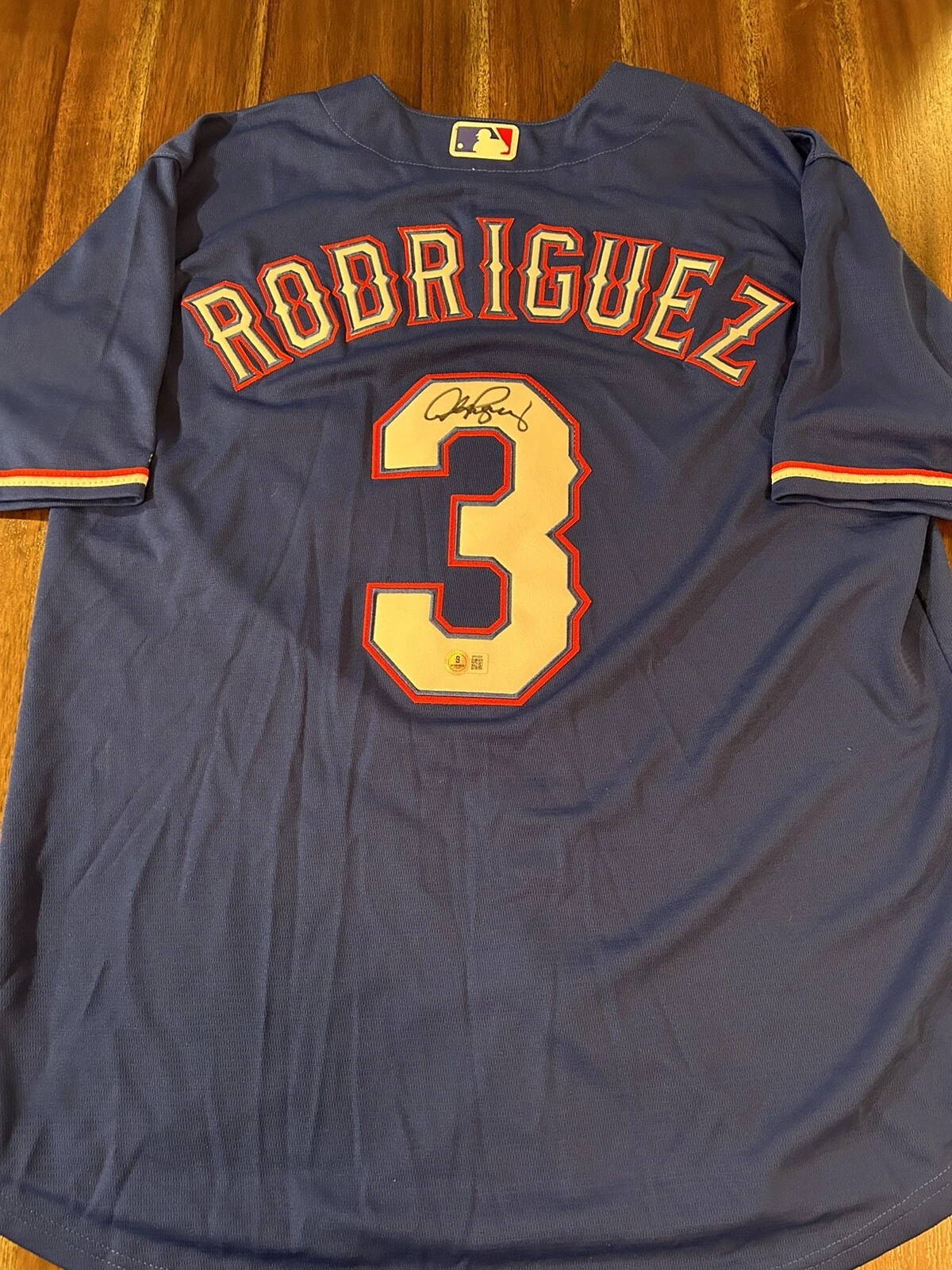 Alex Rodriguez Texas Rangers Signed Autograph Star Custom Jersey Beckett Yankees