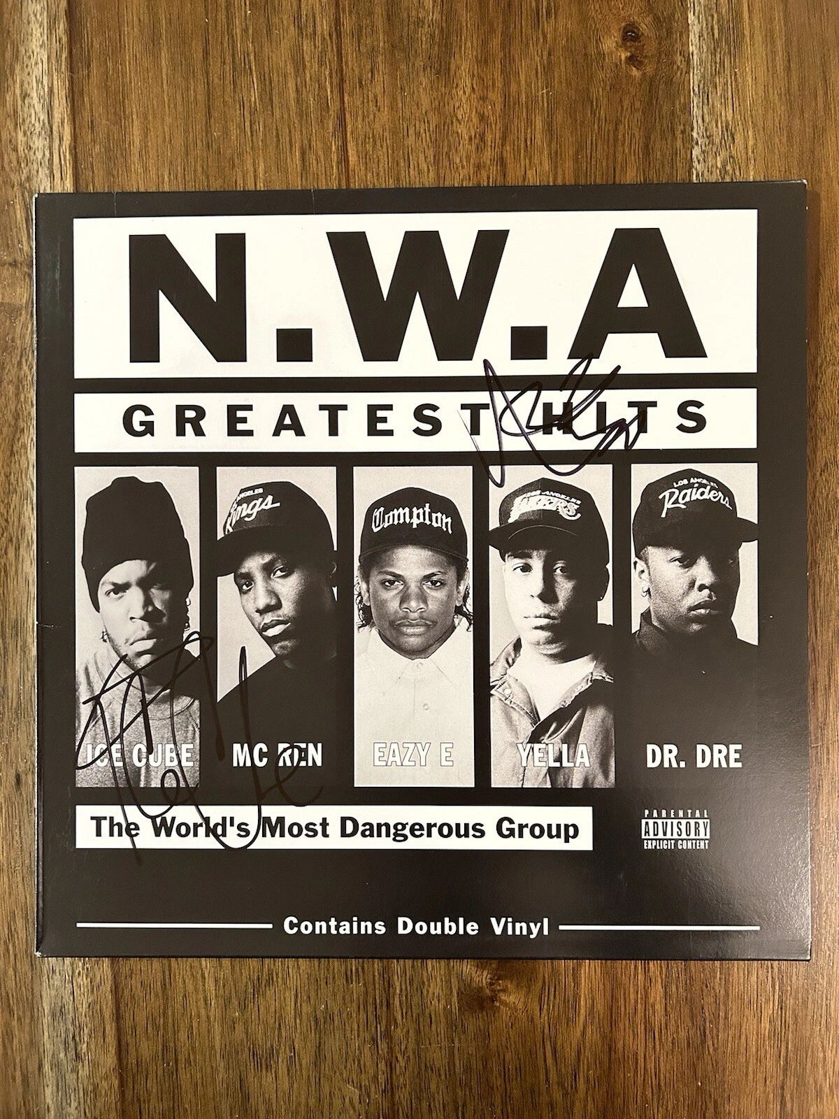Ice Cube & DJ Yella ‘NWA’ Signed ‘Greatest Hits’ Record Vinyl Album Beckett