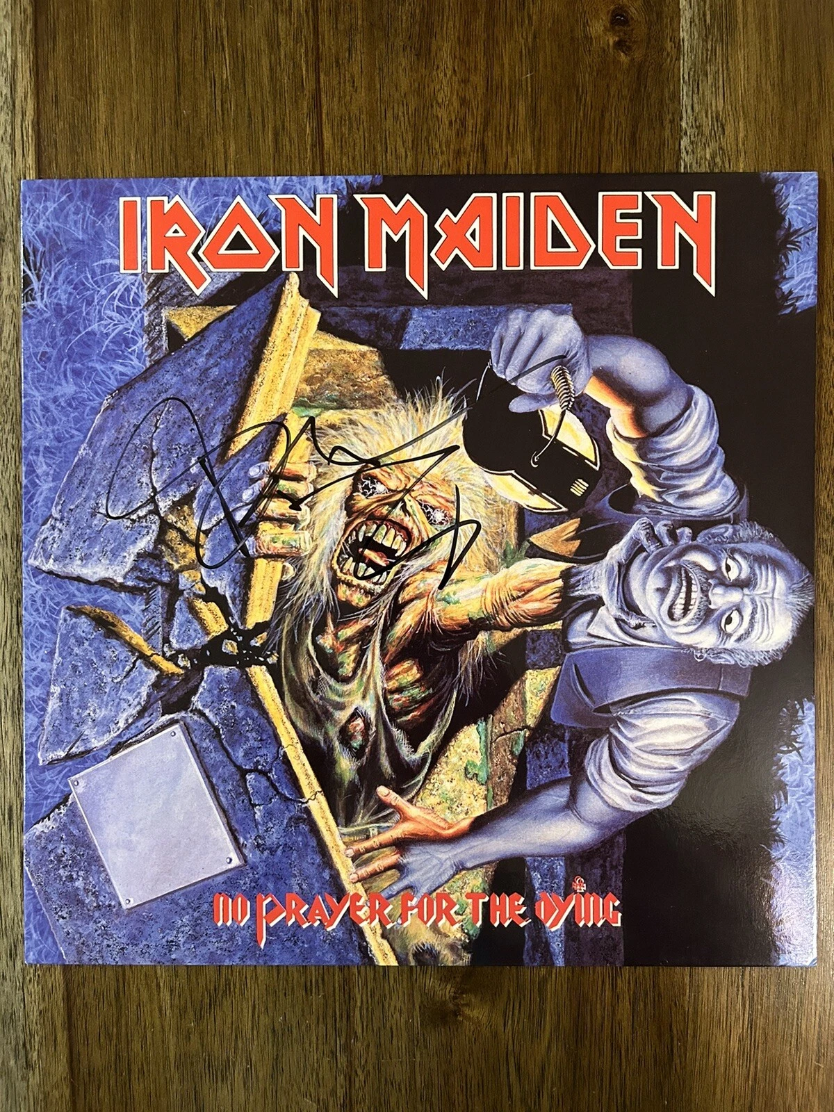 Bruce Dickinson ‘Iron Maiden’ Signed Vinyl Album No Prayer For The Dying Beckett