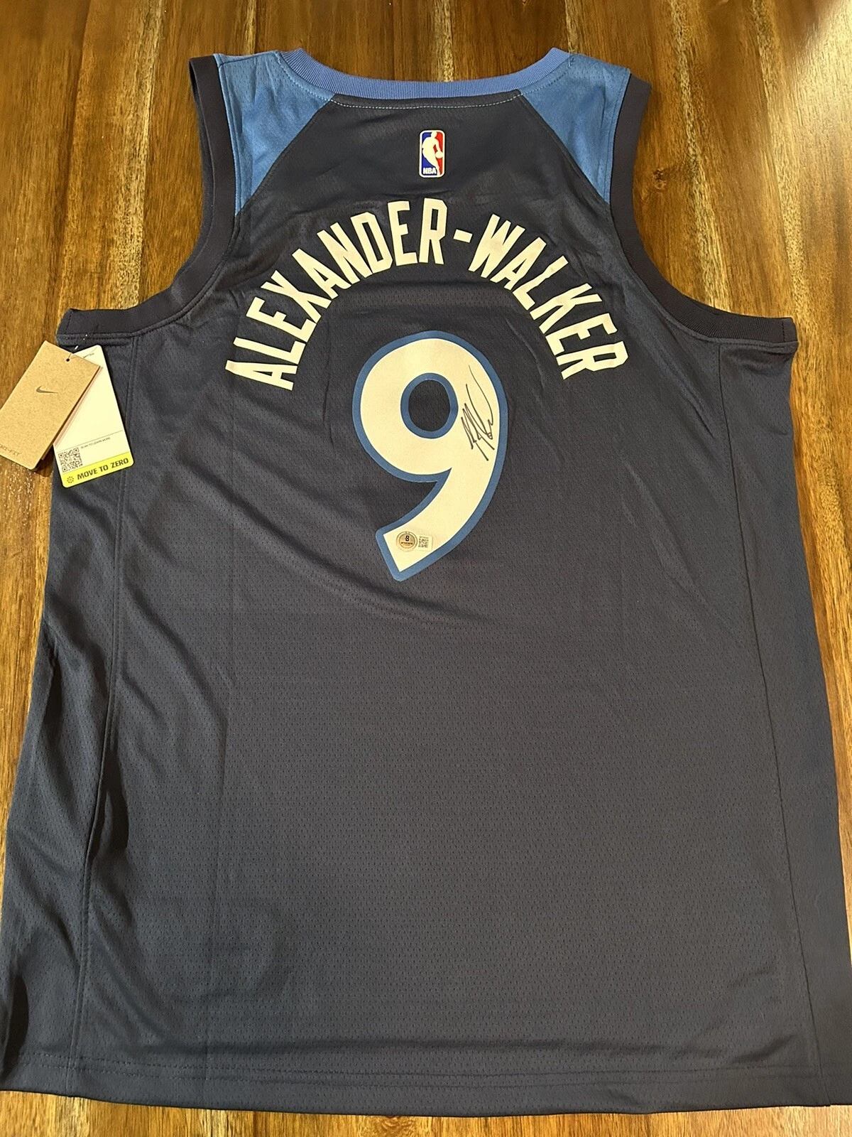 ‘NICKEIL ALEXANDER-WALKER’ SIGNED MINNESOTA TIMBERWOLVES CUSTOM JERSEY BECKETT COLLECTIBLE MEMORABILIA