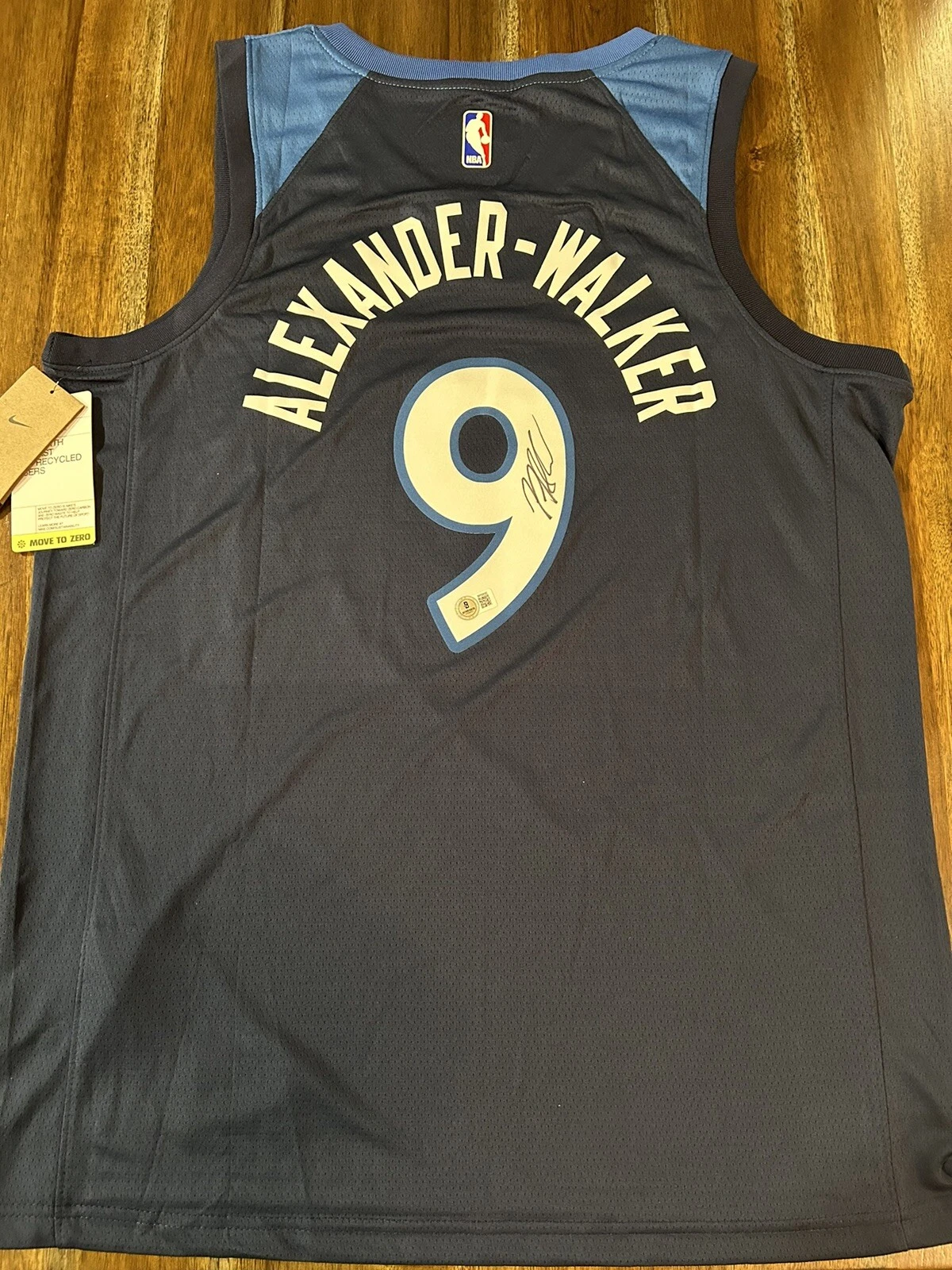 ‘Nickeil Alexander-Walker’ Signed Minnesota Timberwolves Custom Jersey Beckett
