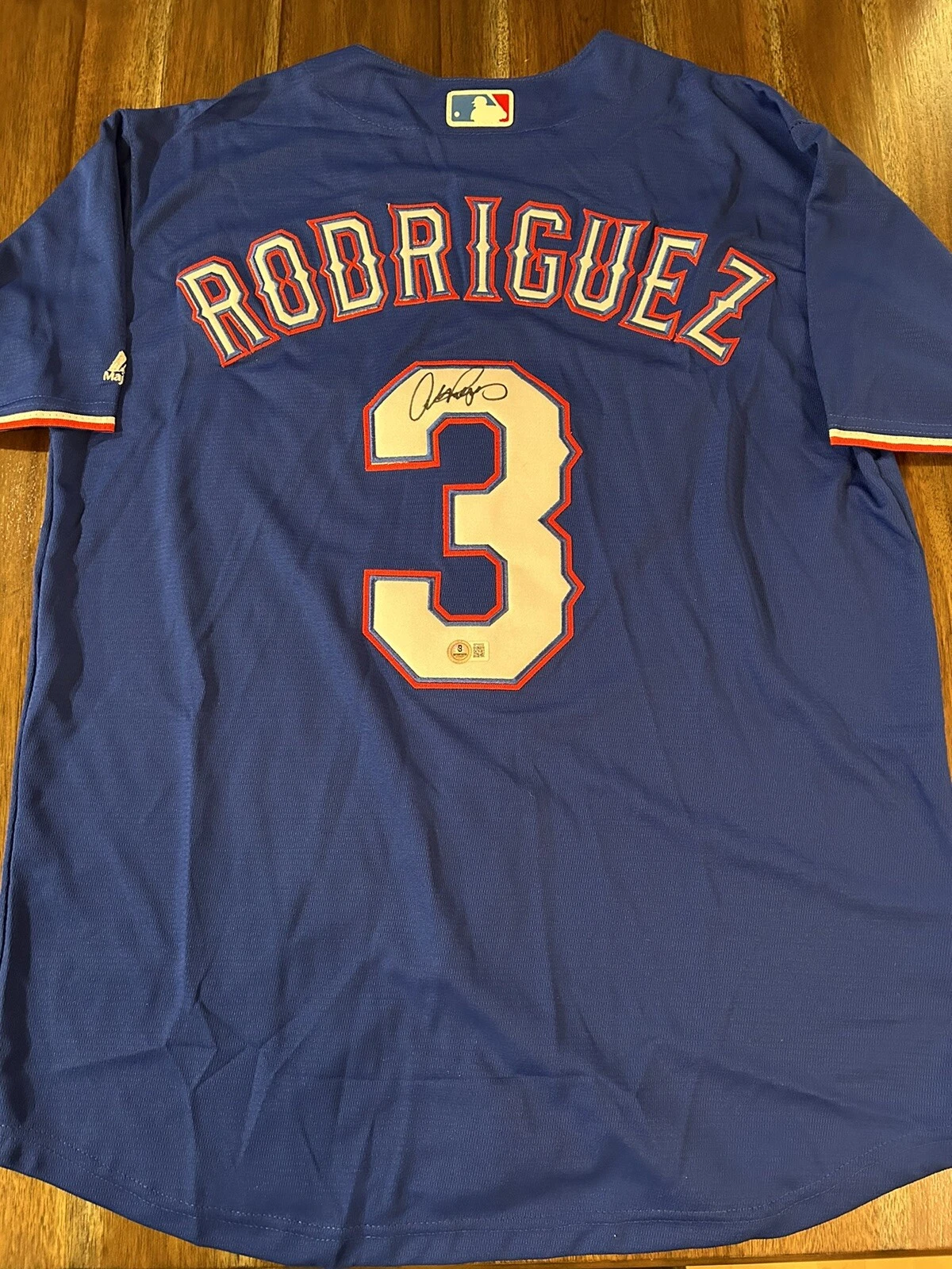Alex Rodriguez Texas Rangers Signed Autograph Star Custom Jersey Beckett Yankees