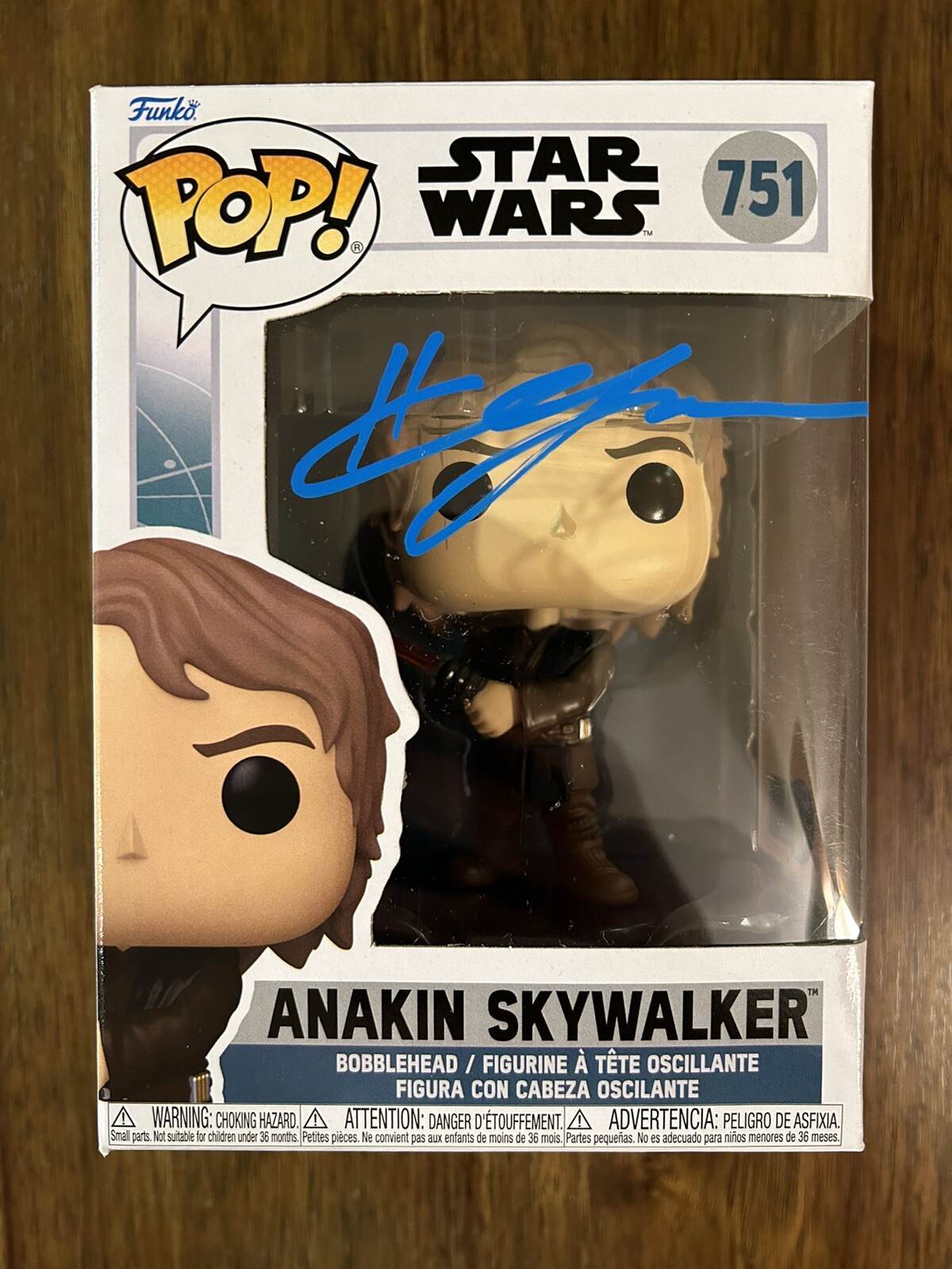 Hayden Christensen ‘Star Wars’ Signed 'Anakin Skywalker' Funko Pop 751 Beckett