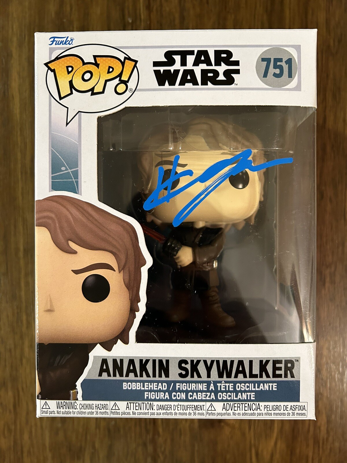 Hayden Christensen ‘Star Wars’ Signed 'Anakin Skywalker' Funko Pop 751 Beckett