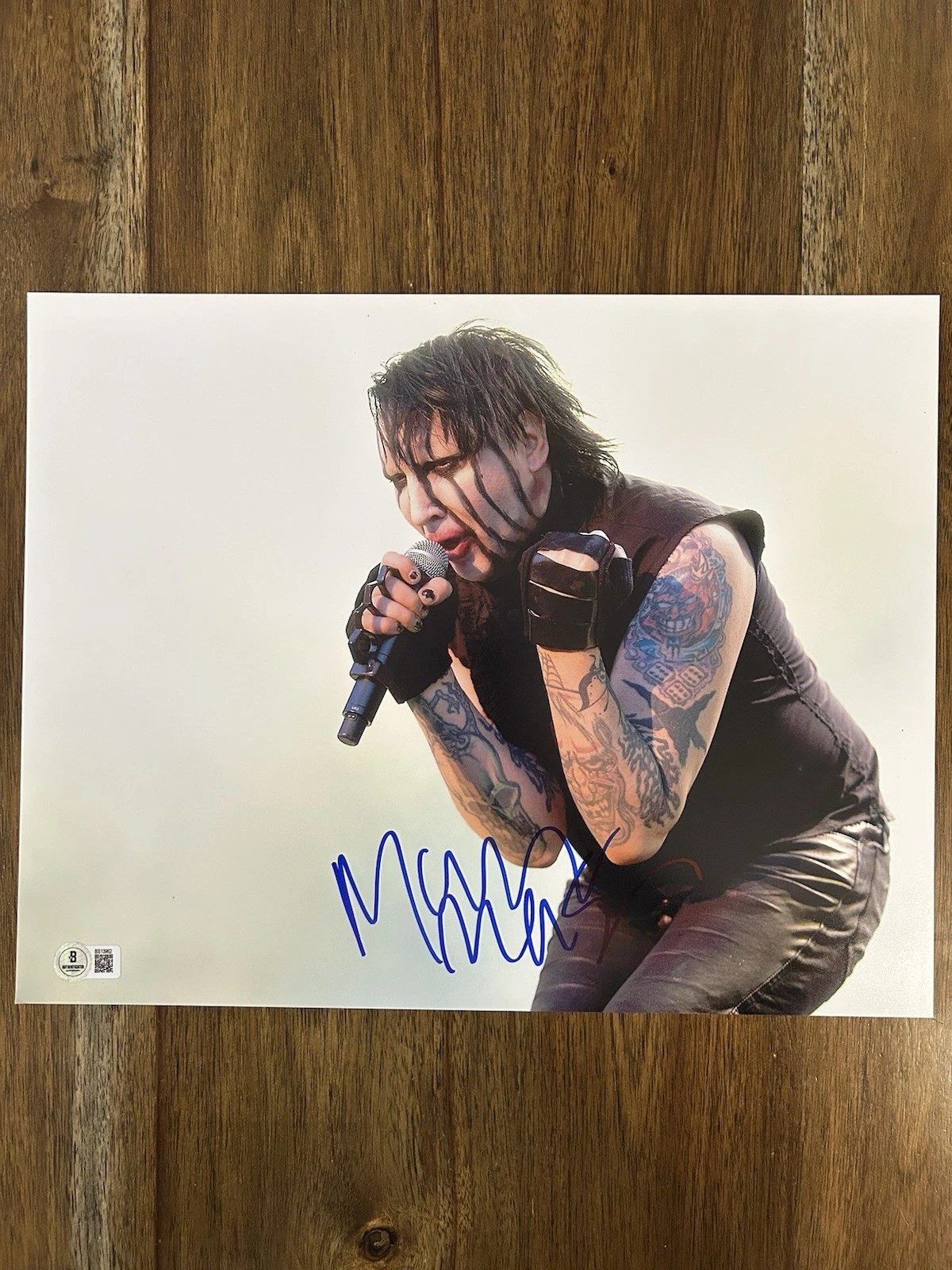 ‘Marilyn Manson’ Signed 11x14 Photo The Beautiful People Beckett Certified RARE
