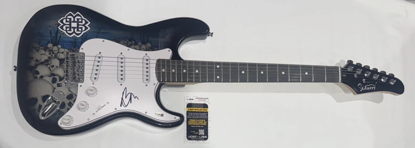 BEN BURNLEY SIGNED SKULL ELECTRIC GUITAR BREAKING BENJAMIN RARE JSA COA