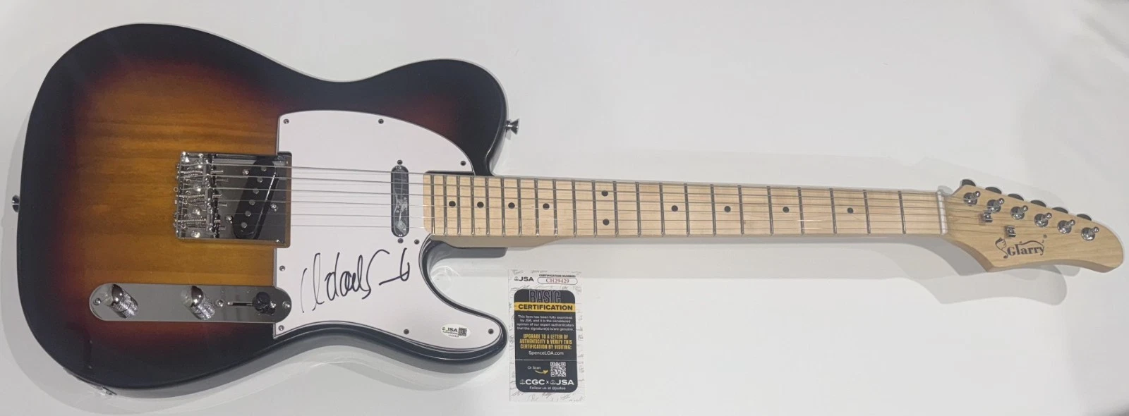 MICHAEL SCHENKER SIGNED SUNBURST ELECTRIC GUITAR SCORPIONS UFO JSA COA