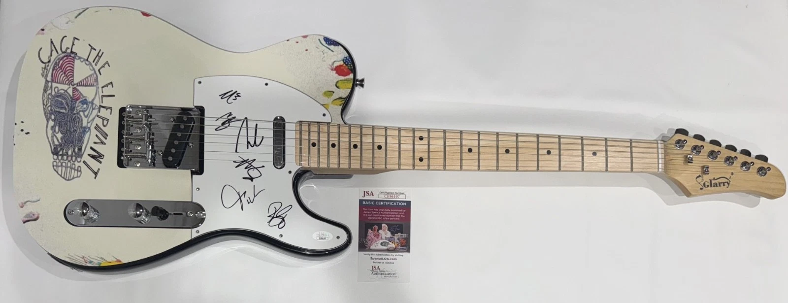 CAGE THE ELEPHANT SIGNED CUSTOM ELECTRIC GUITAR MATT SHULTZ ALL 6 JSA COA
