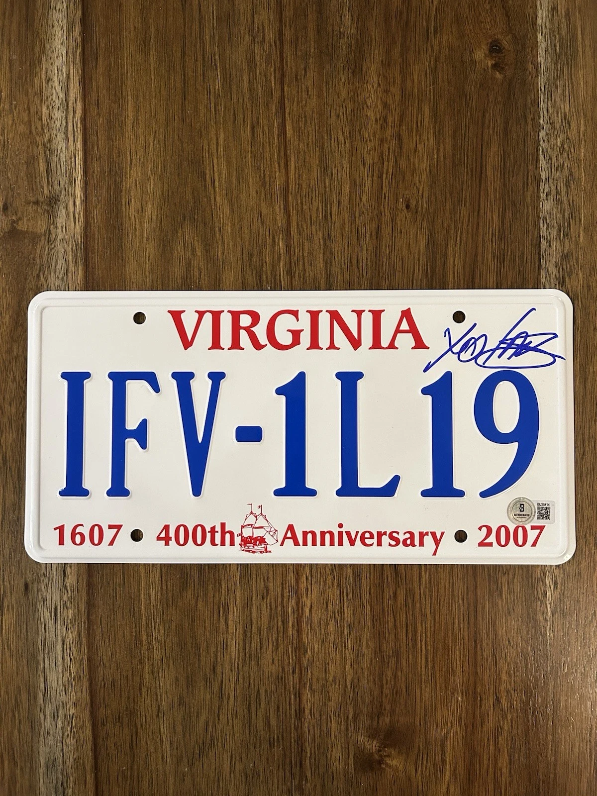 Ian Somerhalder ‘Vampire Diaries’ Signed License Plate ‘Damon’s Camaro’ Beckett