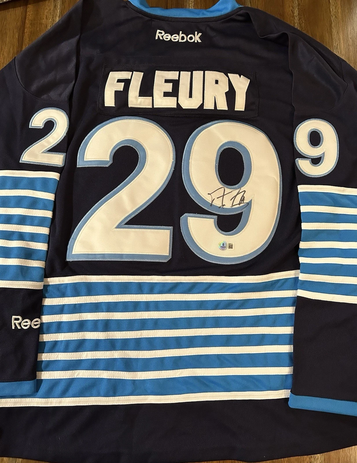 Marc-Andre Fleury Signed Pittsburgh Penguins Stitched Jersey Autographed Beckett