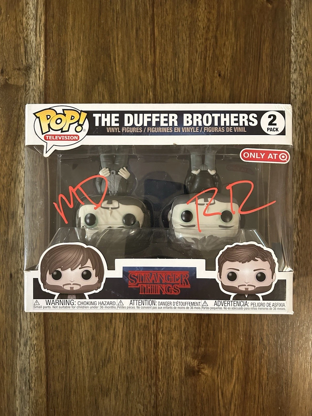 Ross & Matt Duffer Brothers ‘Stranger Things’ Signed 2 Pack Funko Pop Beckett