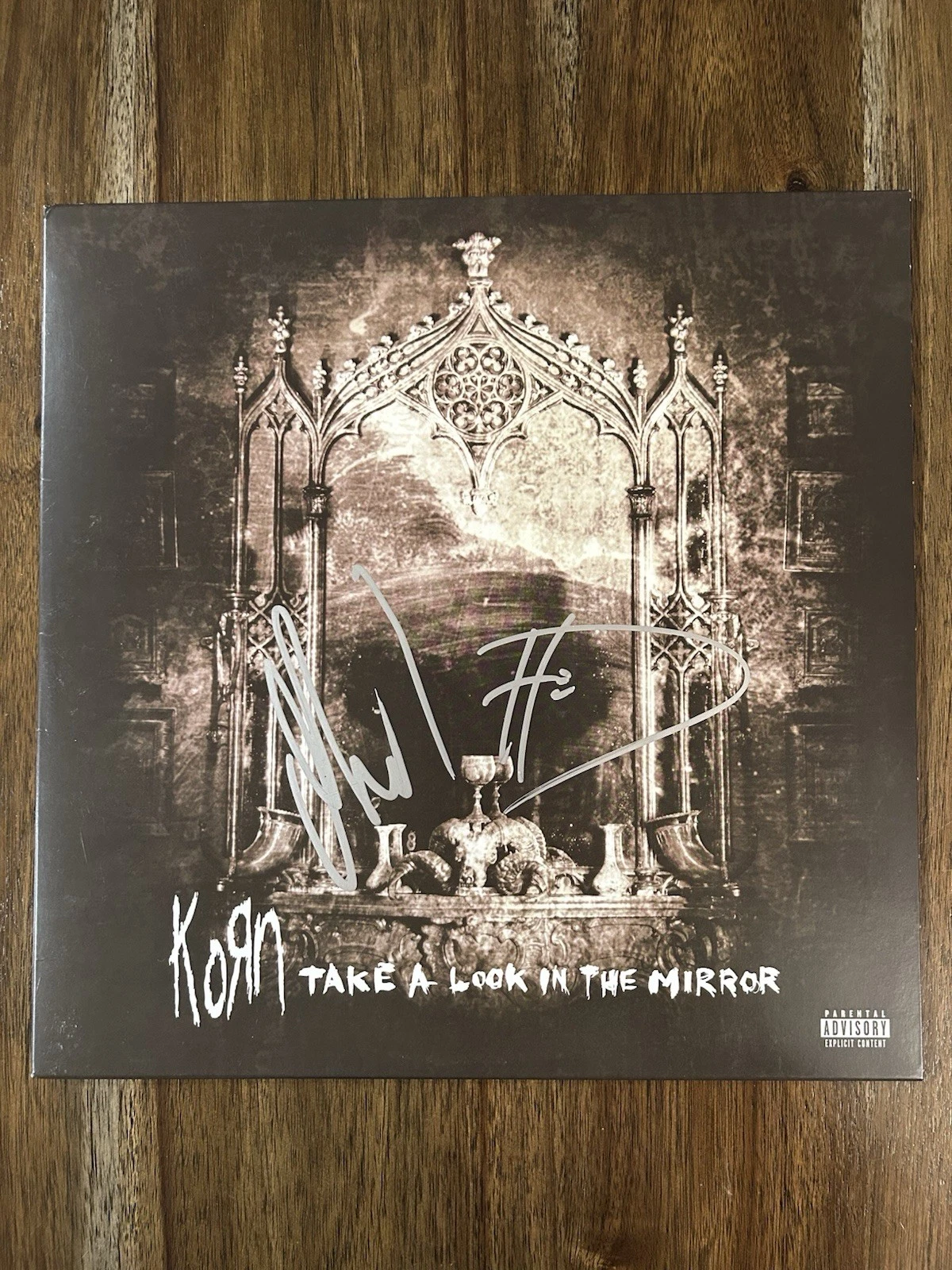 James Munky Shaffer & Head ‘Korn’ Band Signed Vinyl Album ‘Take A Look’ Beckett
