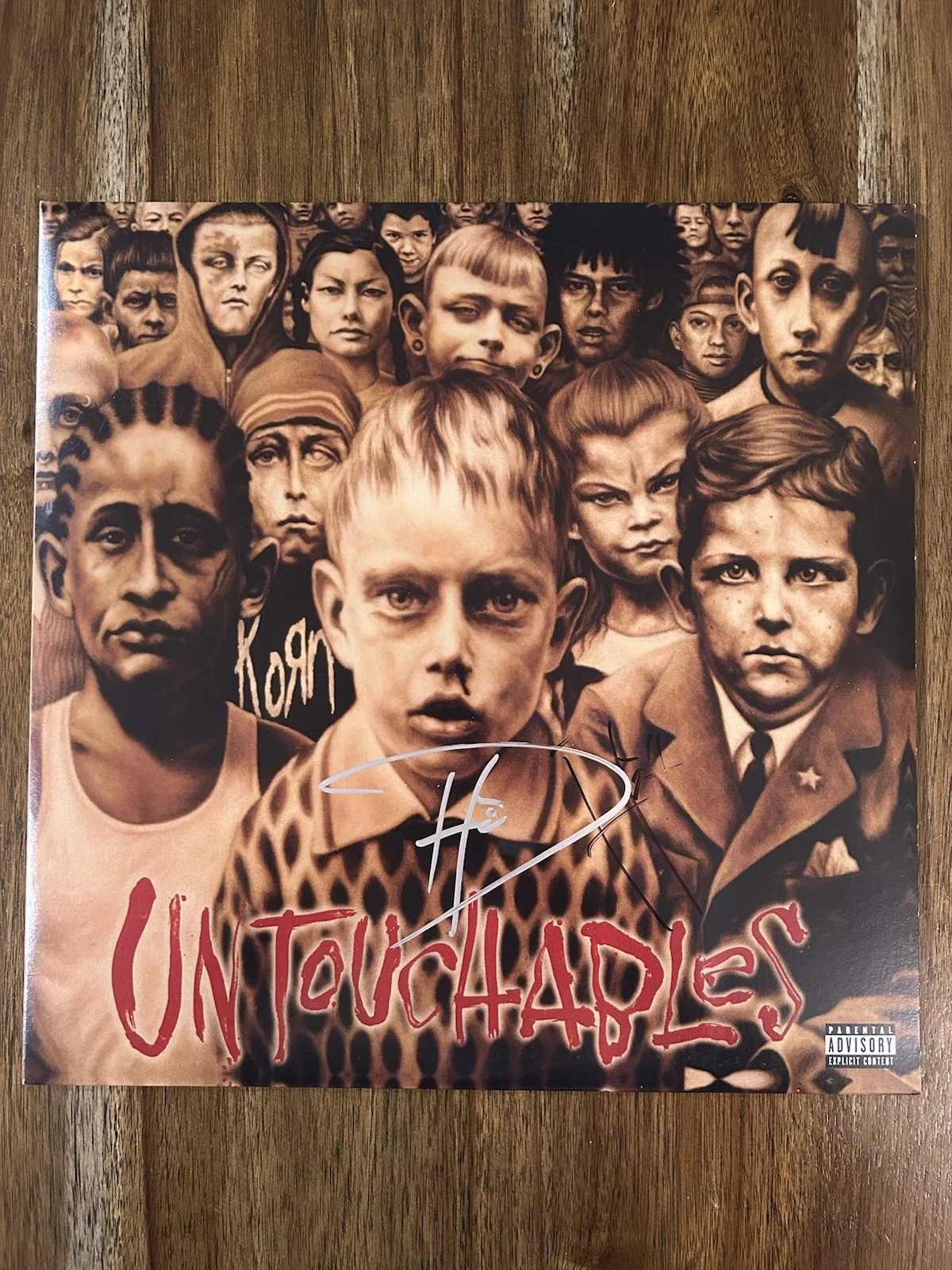 Brian Head Welch ‘Korn’ Band Signed Vinyl Album ‘Untouchables’ Beckett