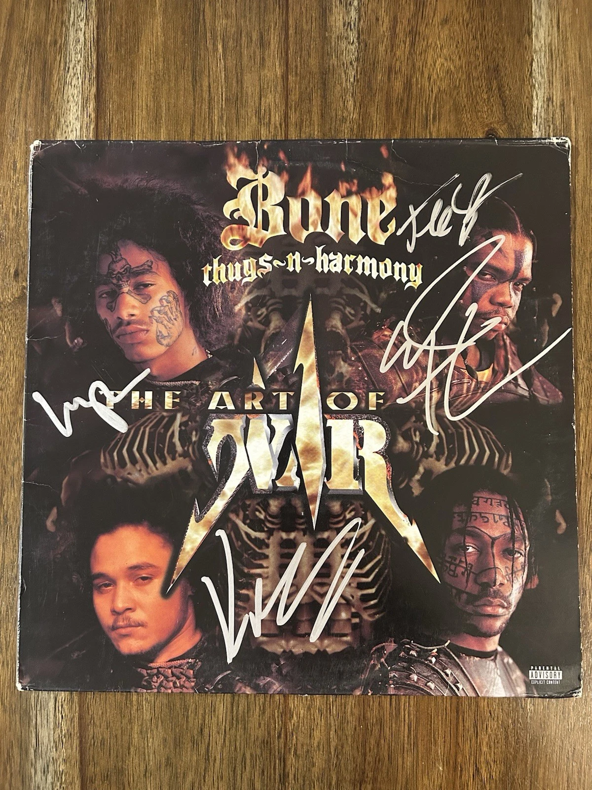 ‘Bone Thugs-N-Harmony’ Signed Vinyl Album ‘The Art Of War’ Rap Group Autograph