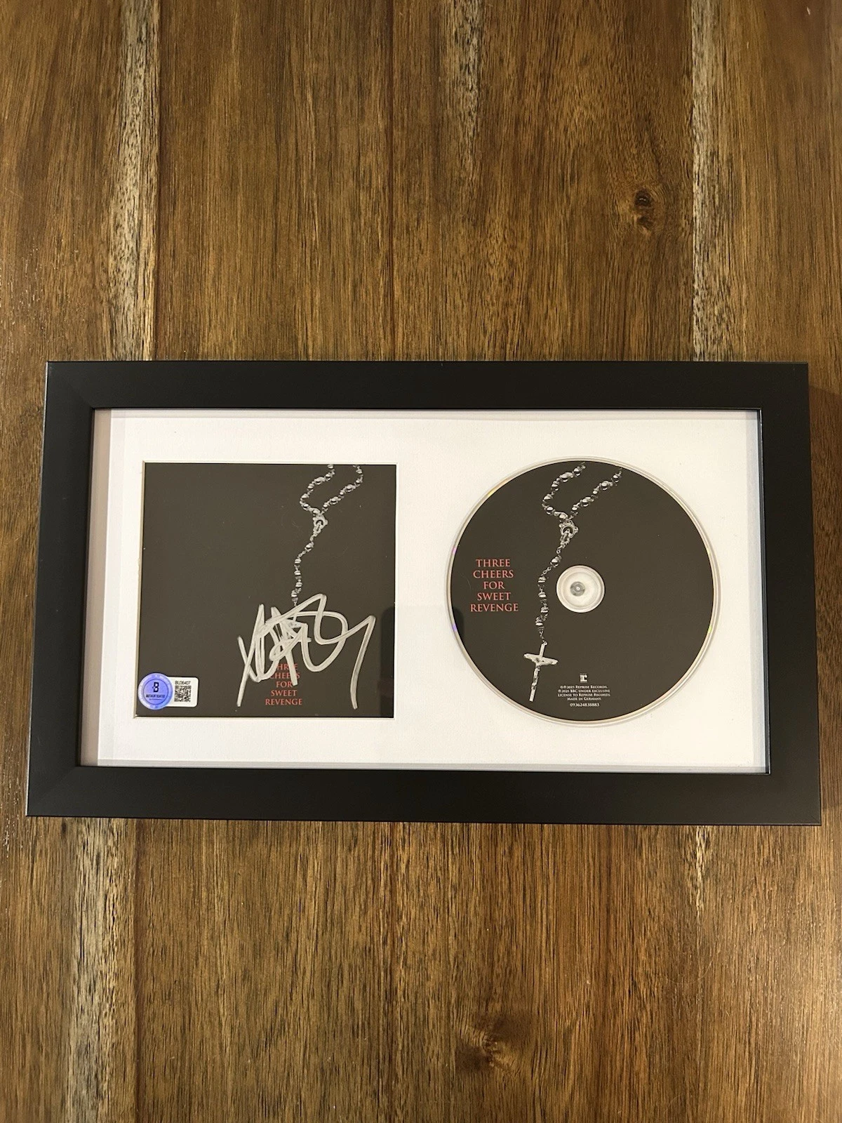 Frank Iero ‘My Chemical Romance’ Signed Framed CD ‘Three Cheers’ Beckett