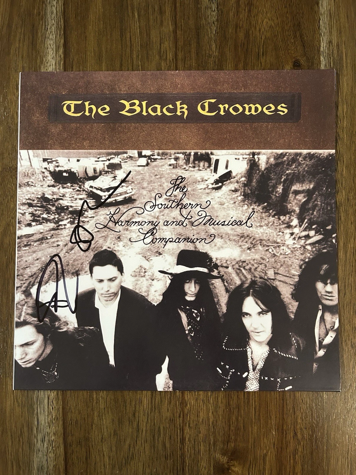 ‘The Black Crowes’ Signed Vinyl Album ‘Southern Harmony’ Rich & Steve Beckett
