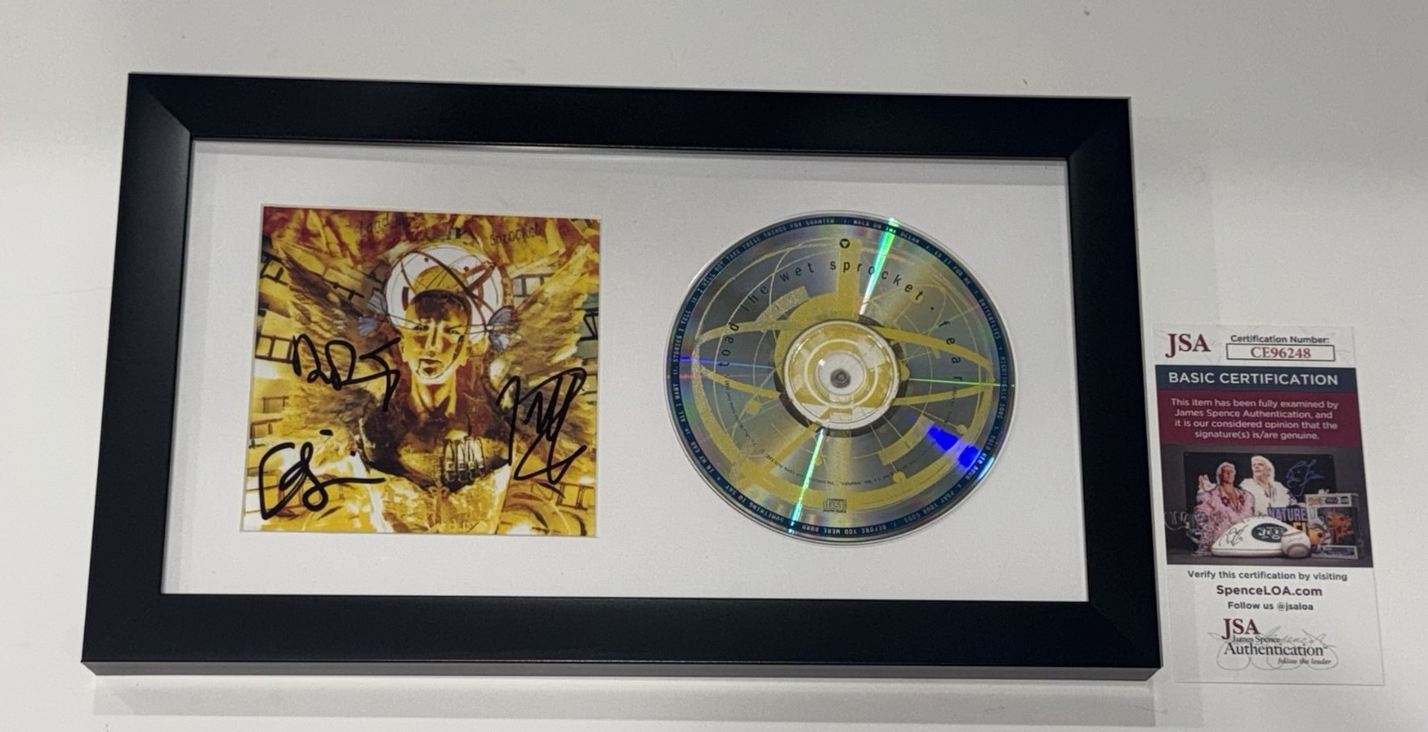 TOAD THE WET SPROCKET SIGNED FRAMED FEAR CD GLEN PHILLIPS ALL 3 JSA COA