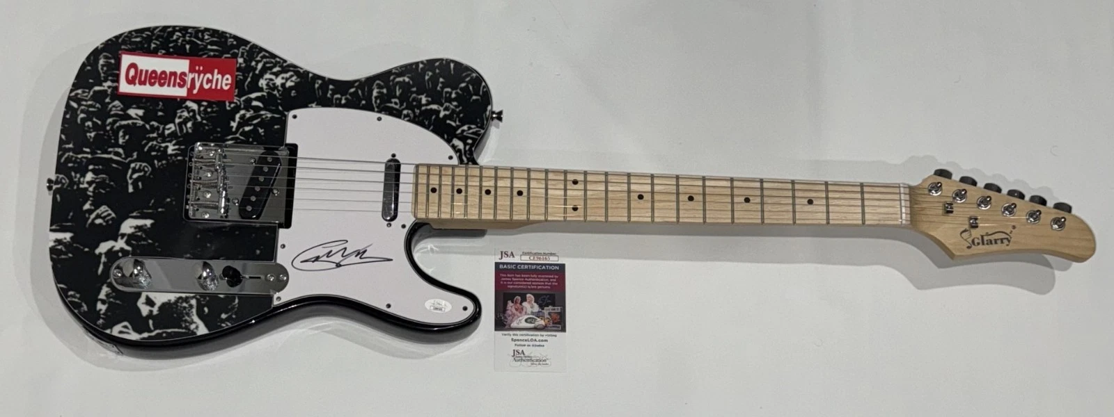 GEOFF TATE SIGNED CUSTOM OPERATION MINDCRIME ELECTRIC GUITAR QUEENSRYCHE JSA COA