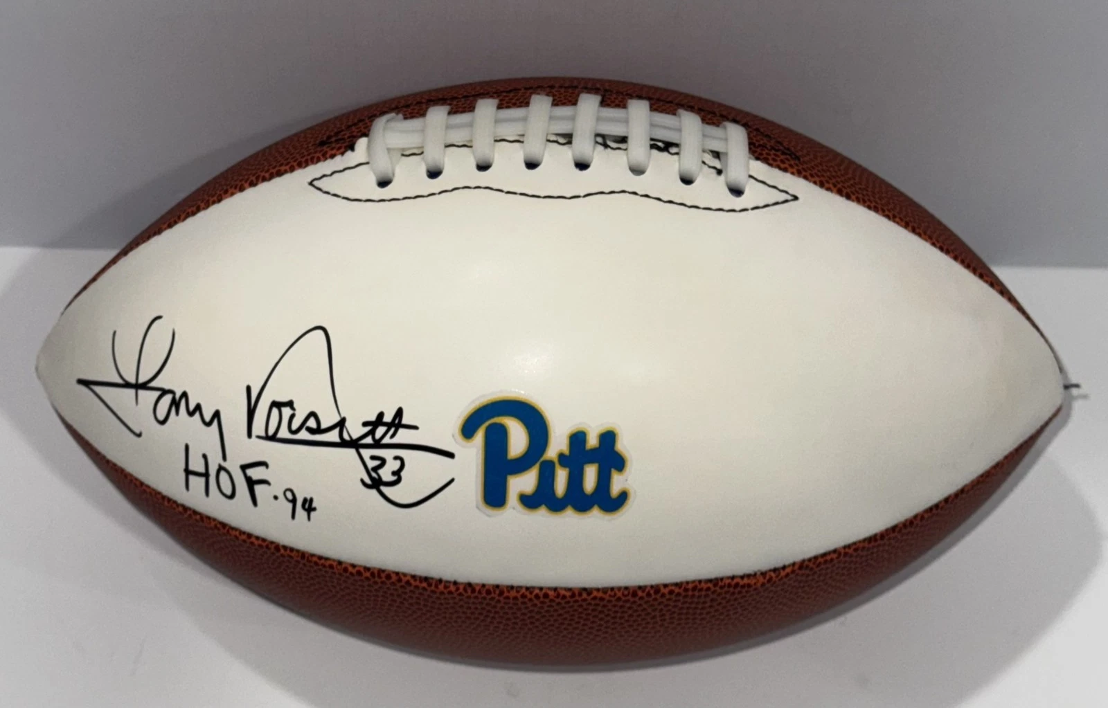 TONY DORSETT SIGNED FOOTBALL PITT PANTHERS PITTSBURGH AUTOGRAPHED