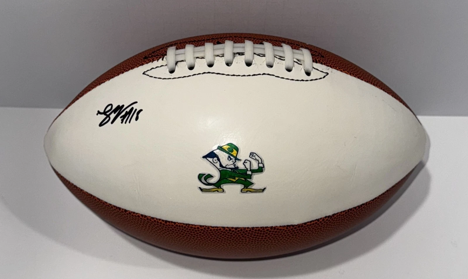 LEONARD MOORE SIGNED FOOTBALL NOTRE DAME FIGHTING IRISH AUTOGRAPHED
