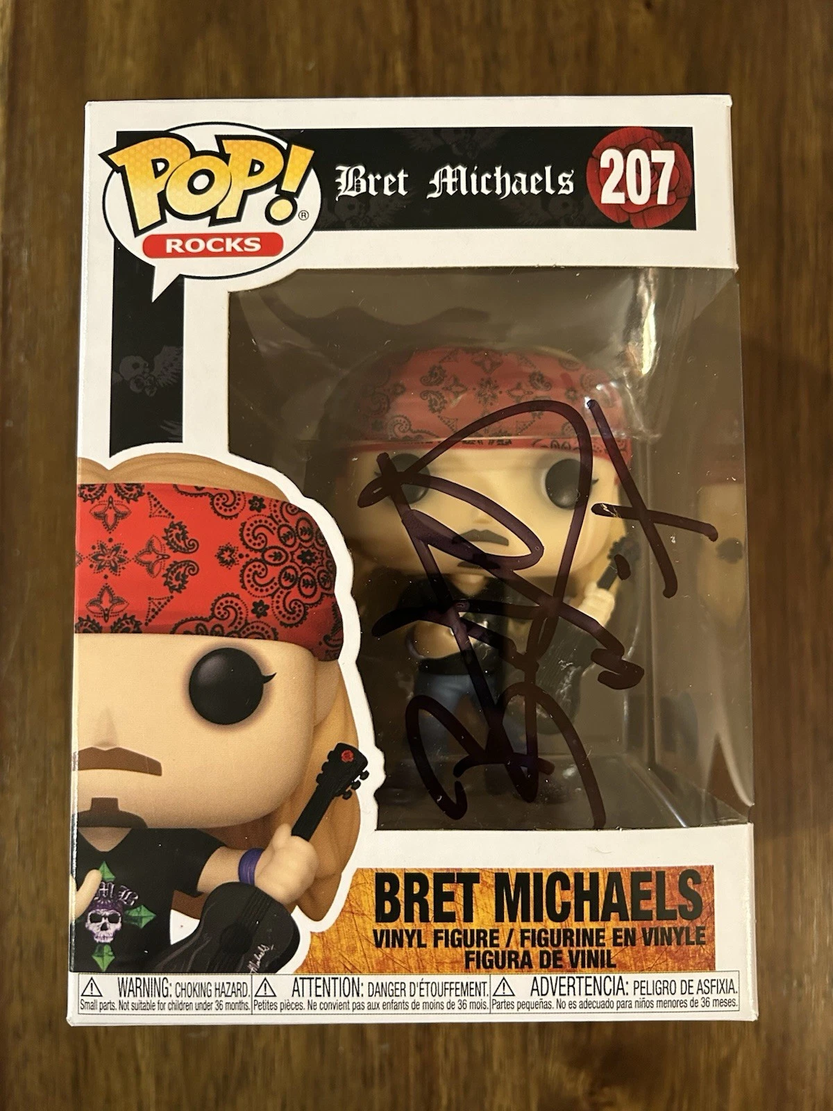 Bret Michaels ‘Poison’ Band Lead Singer Signed Funko Pop Autograph Beckett