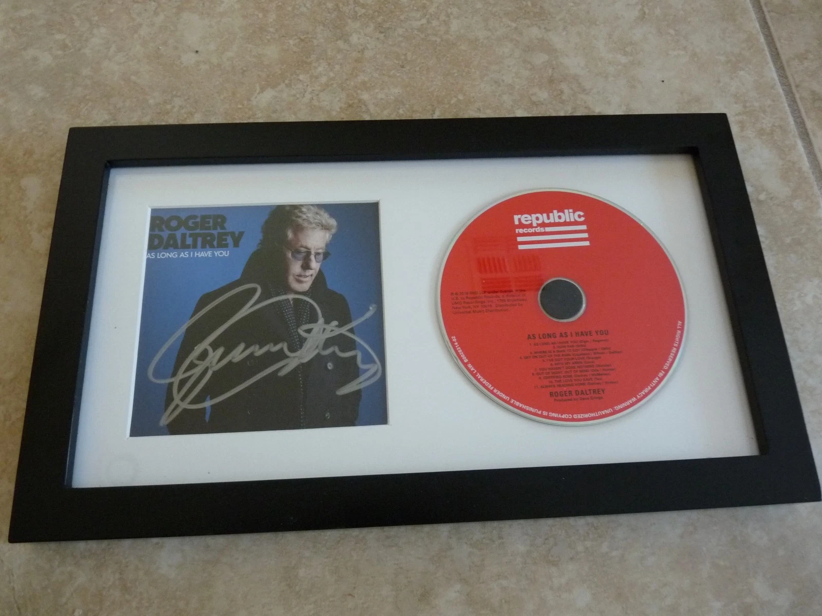 Roger Daltrey The Who Signed Autographed Framed CD Display Beckett Certified