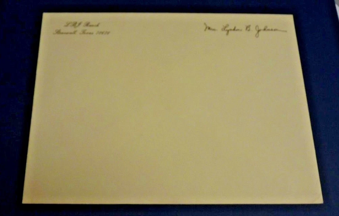 PREPRINTED Mrs Lyndon B Johnson Envelope ONLY Stationary LBJ Ranch Stonewall, TX