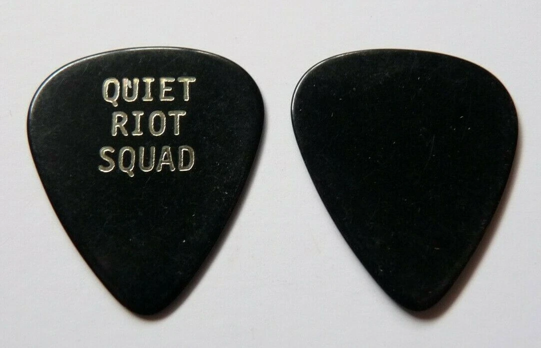 QUIET RIOT SQUAD 1980'S TOUR ISSUED BLACK GUITAR PICK RARE