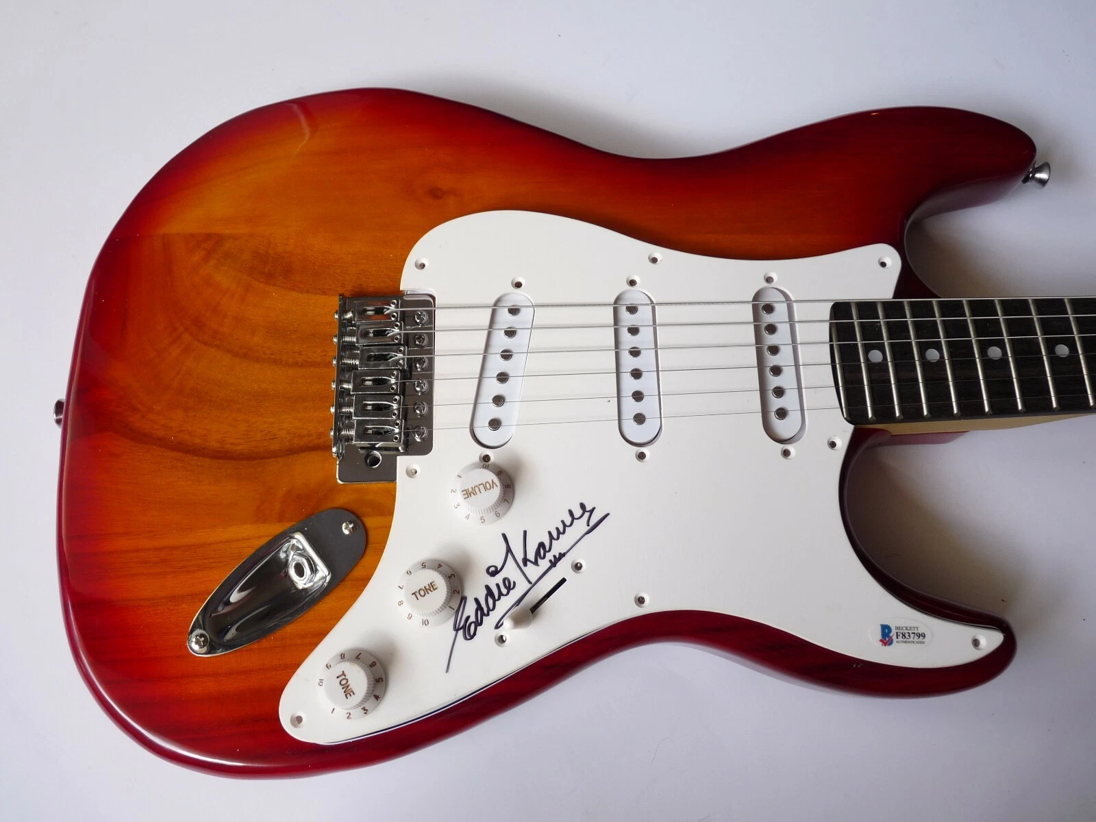 Eddie Kramer Producer Signed Autographed Electric Guitar BAS Beckett Certified