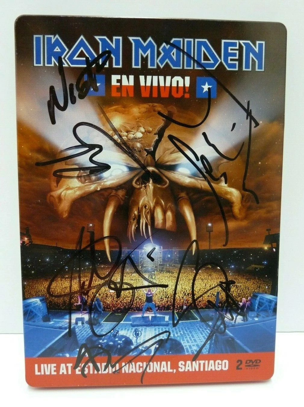 Iron Maiden All 6 Band Autographed Signed DVD Booklet Cover BAS Certified