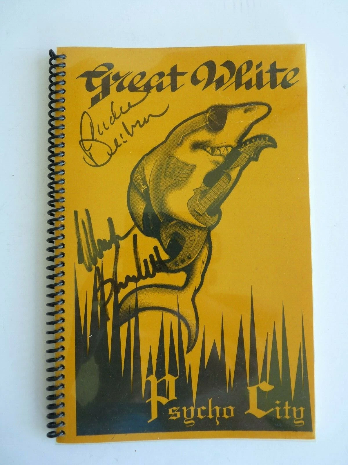 Great White 1992 Tour Itinerary Book Signed By Mark & Audie BAS  Guarantee #4