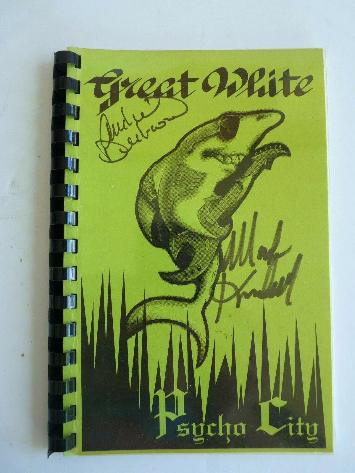 Great White 1992 Tour Itinerary Book Signed By Mark & Audie BAS  Guarantee #6