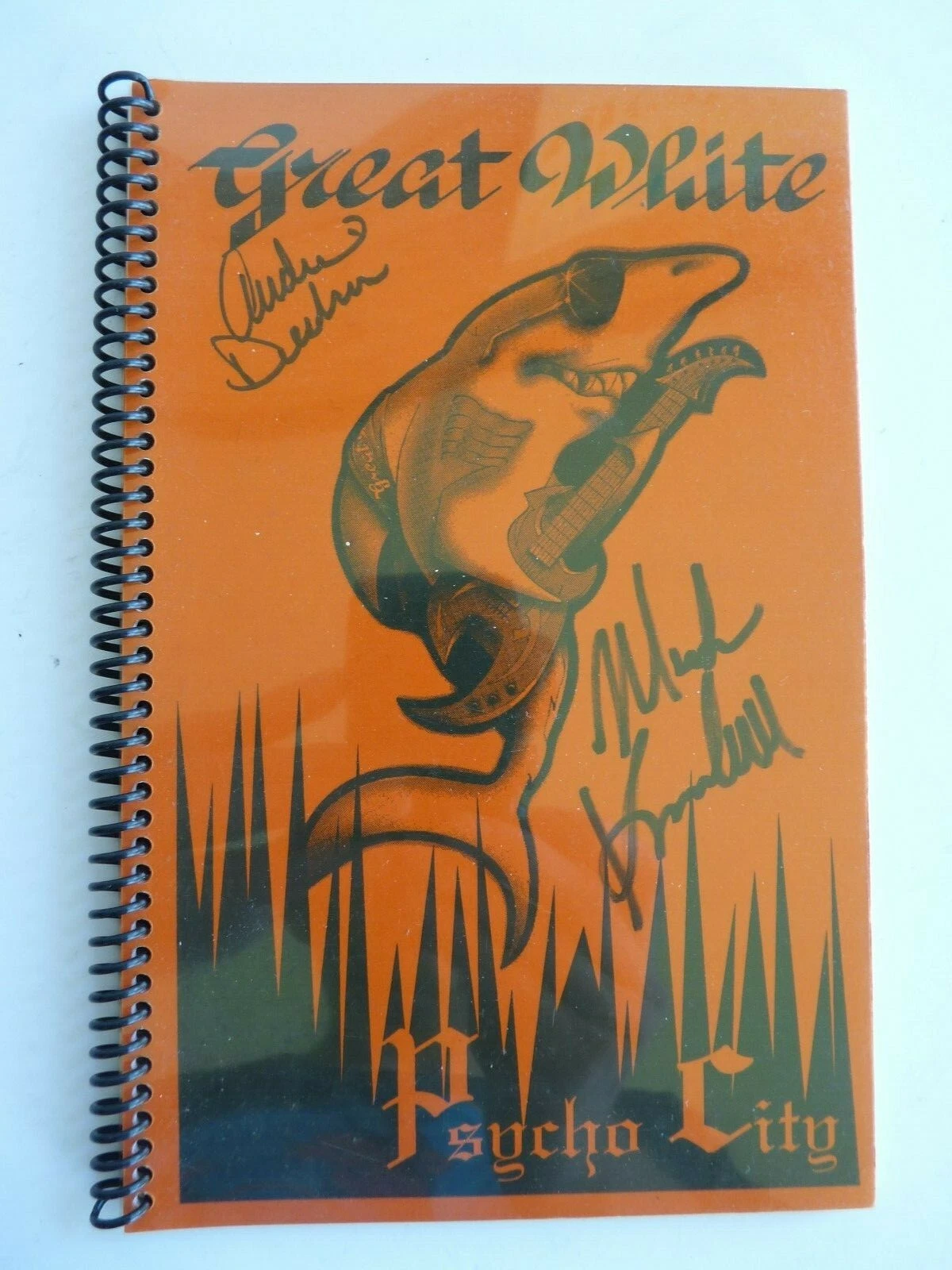 Great White 1992 Tour Itinerary Book Signed Auto'd By Mark Audie Guarantee #14