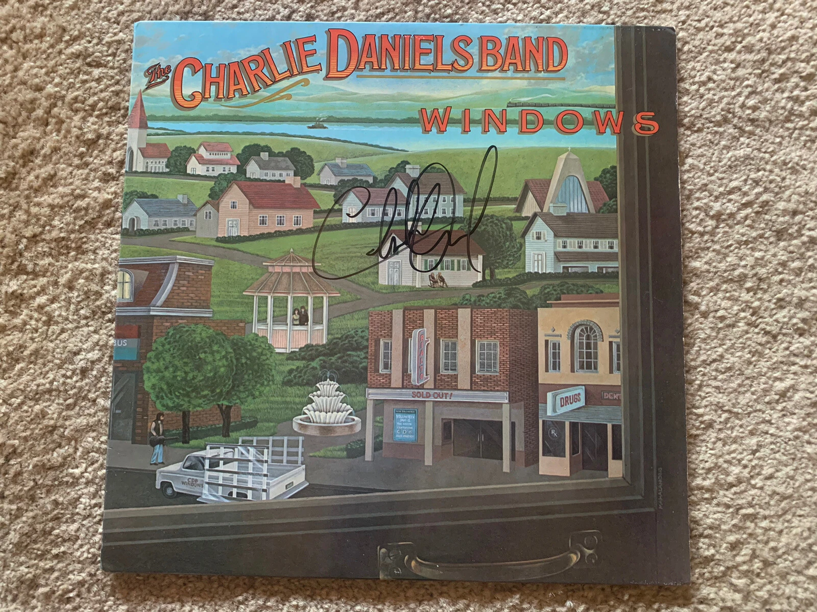 Charlie Daniels Signed Autographed Windows LP Album  BAS Guaranteed #2