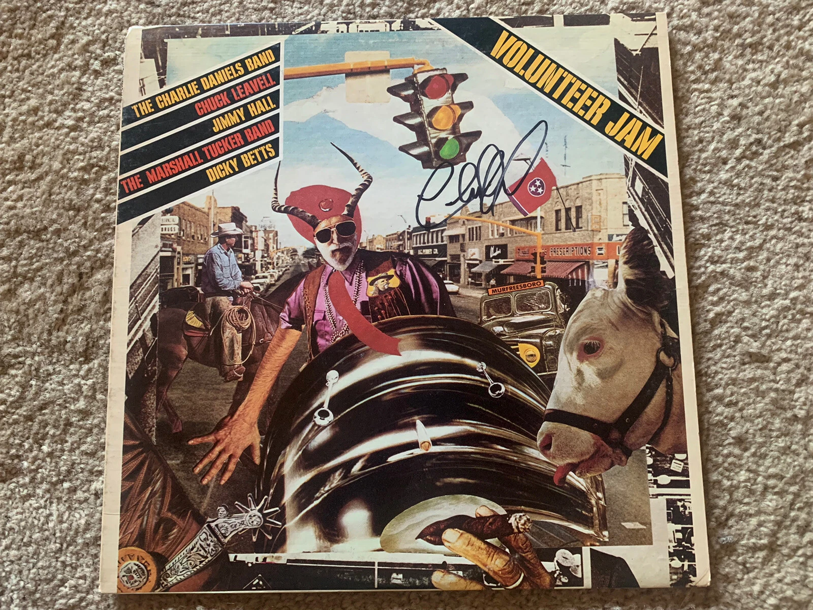 Charlie Daniels Signed Autographed Vol Jam LP Album BAS Guaranteed