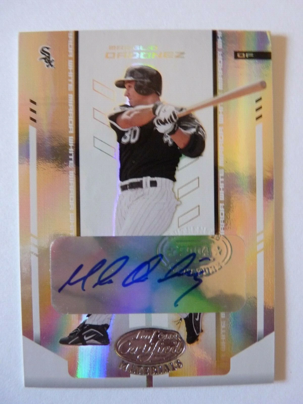 MAGGLIO ORDONEZ 2004 LEAF CERTIFIED AUTO MIRROR GOLD #127 SER #21/100 WHITE SOX