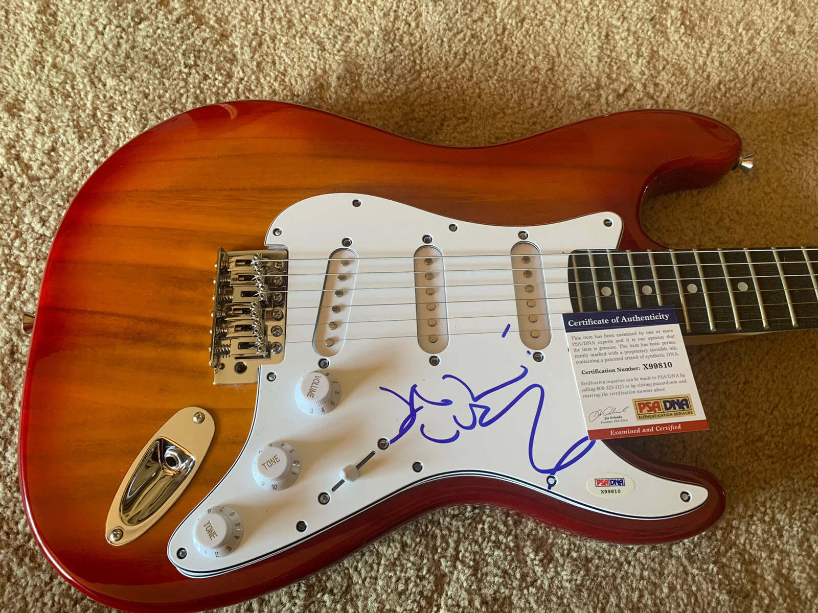 Jason Mraz Signed Autographed Electric Guitar PSA Certified