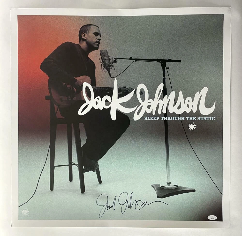 JACK JOHNSON SIGNED AUTOGRAPH 24X24 POSTER - SLEEP THROUGH THE STATIC w/ JSA