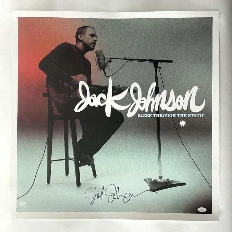 JACK JOHNSON SIGNED AUTOGRAPH 24X24 TOUR POSTER - SLEEP THROUGH THE STATIC  JSA