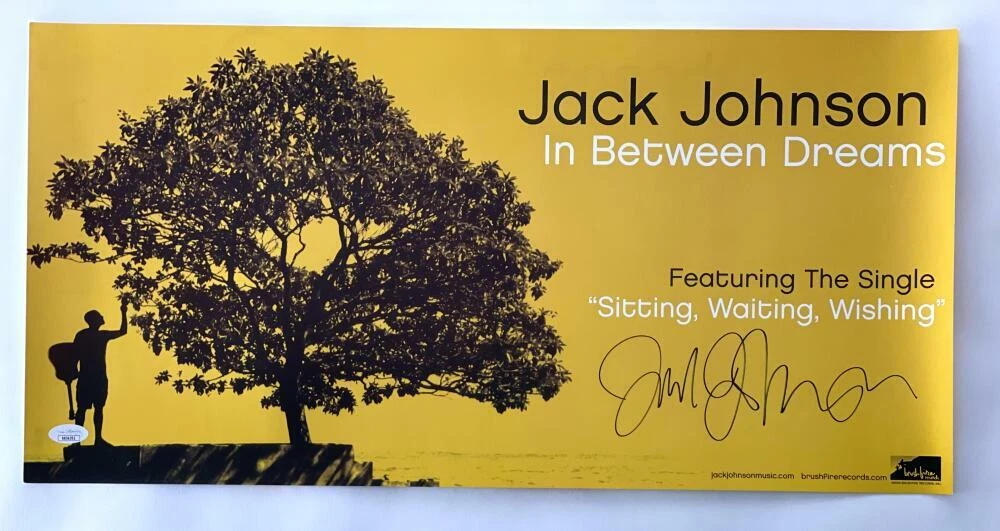 JACK JOHNSON SIGNED AUTOGRAPH 12X24 CONCERT TOUR POSTER - IN BETWEEN DREAMS JSA