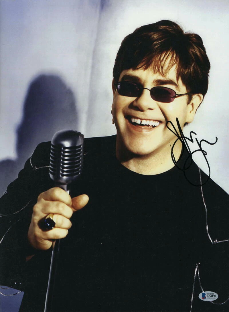 ELTON JOHN SIGNED AUTOGRAPH 12X16 PHOTO POSTER - CARIBOU, VERY RARE W/ BECKETT