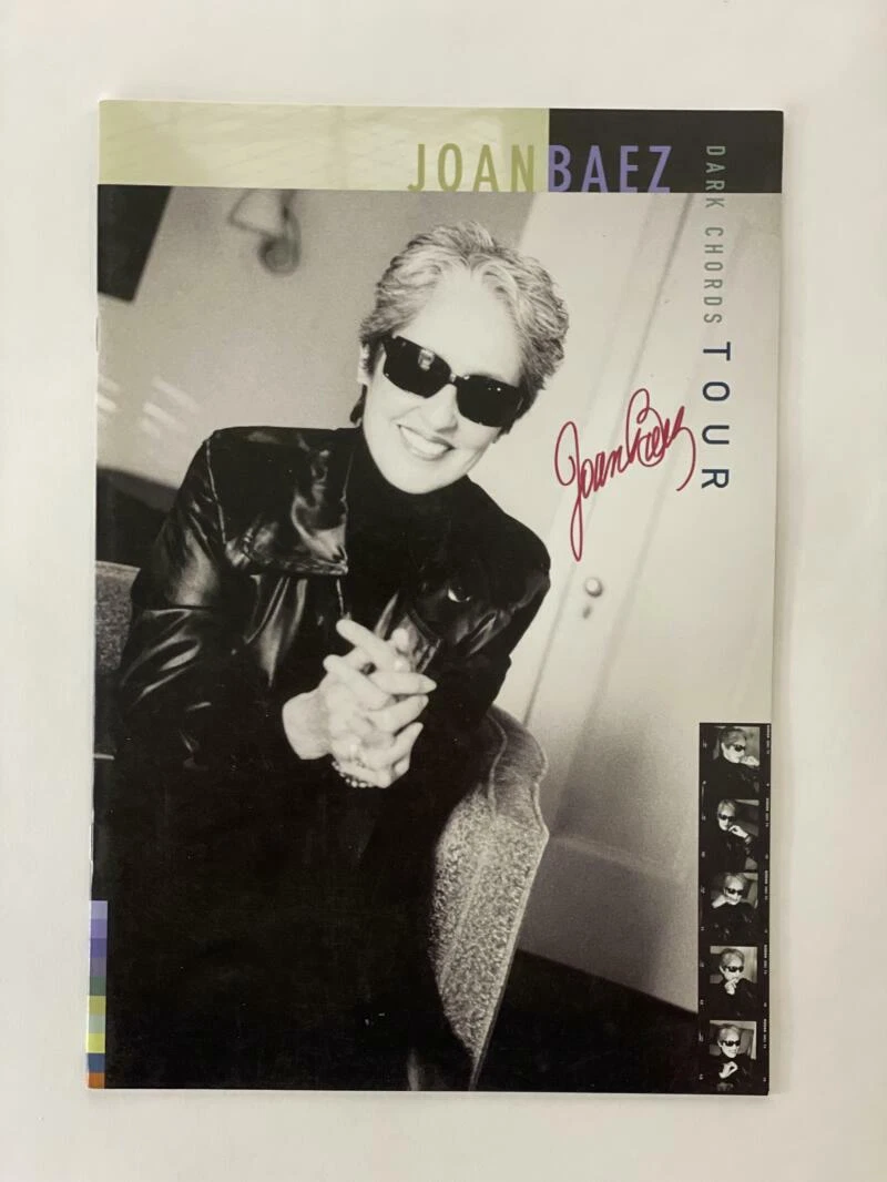 JOAN BAEZ SIGNED AUTOGRAPH 2003 DARK CHORDS TOUR BOOK PROGRAM - FOLK ROCK LEGEND