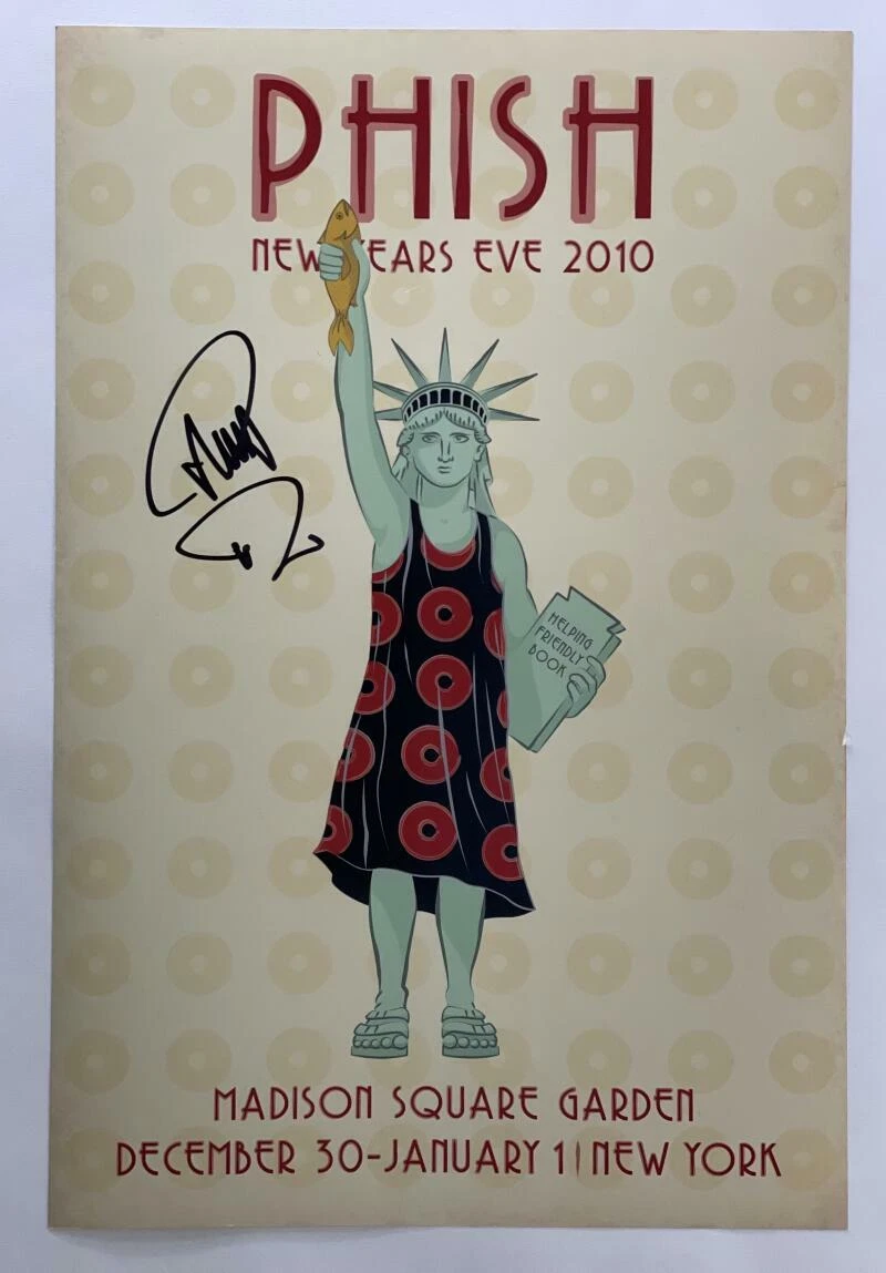 TREY ANASTASIO SIGNED AUTOGRAPH 12X18 CONCERT POSTER PHOTO NEW YEARS - PHISH PSA